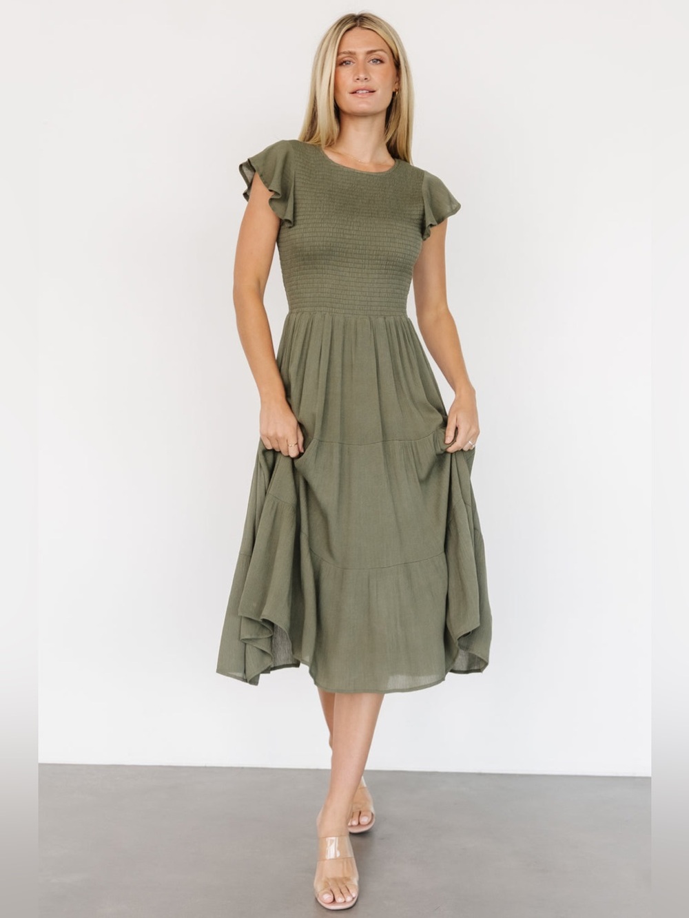 Baltic Born Loretta Smocked Midi Dress